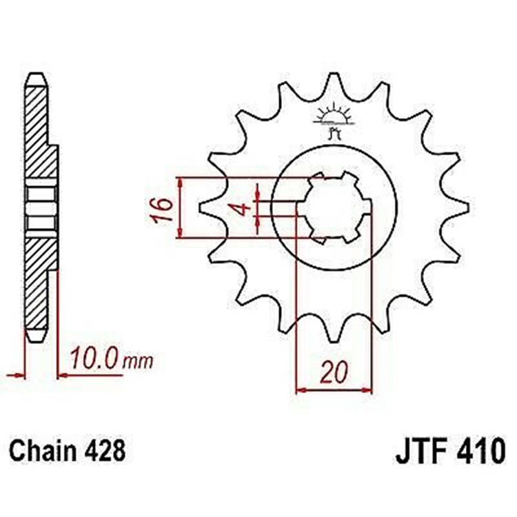 PION JT 410 de acero con 13 dientes